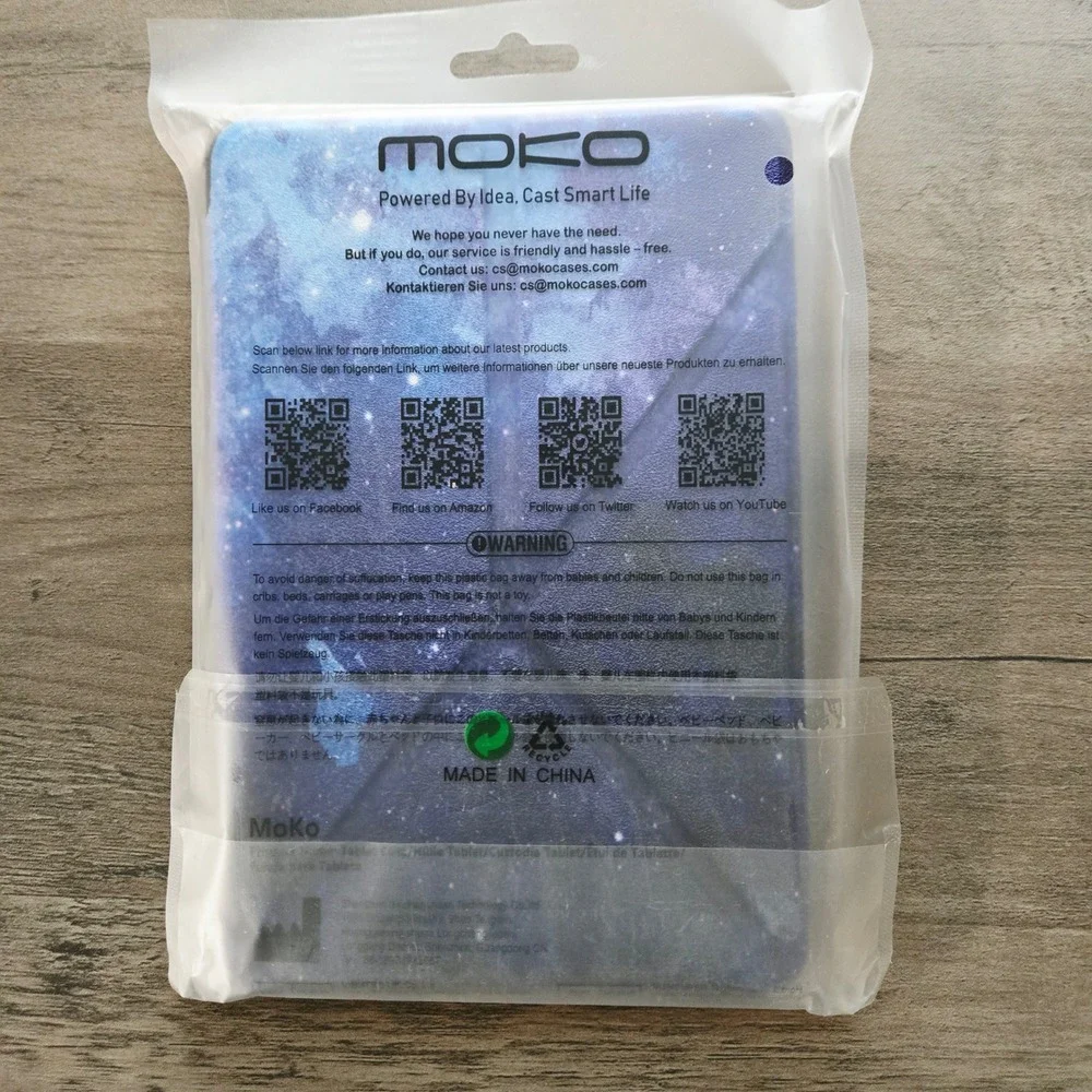 Moko Galaxy Starry Sky Case for Amazon Fire 7 2022 Tablet Cover Folio